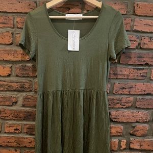 NWT army green mini dress